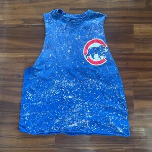 Chicago Cubs Acid Sprayed Muscle Tank Large